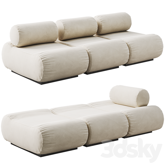 Modular sofa Corbi Trio 3d