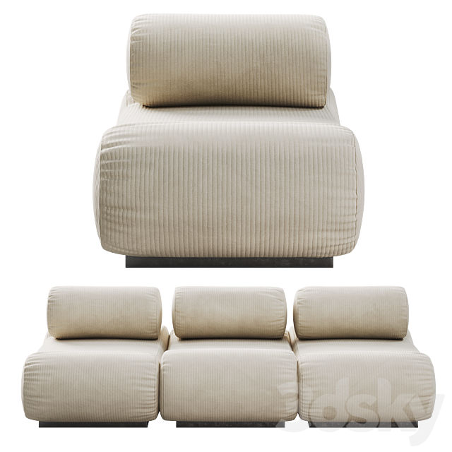 Modular sofa Corbi Trio 3dsky