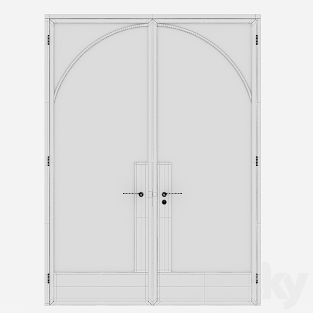 Aluminum door 34 3DS Max Model - thumbnail 4