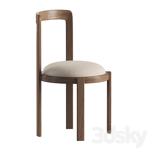 Tobie Dining Chair 3DS Max Model - thumbnail 2