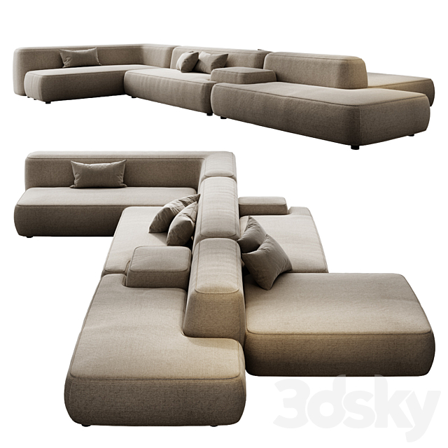 Modular sofa Lema Cloud 3d
