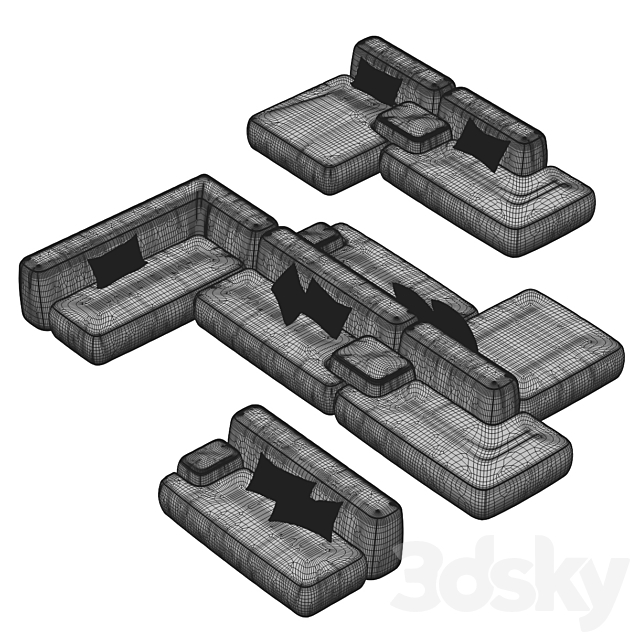 Modular sofa Lema Cloud 3dmodel