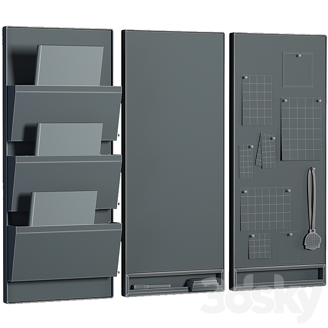 Pottery Barn Trenton Corkboard. Whiteboard & File Organizer for Teenagers and Kids 3dskyfree