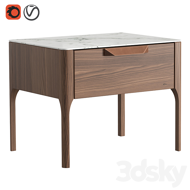 Bedside table CP1806-H Angel Cerda 3DSMax File - thumbnail 1