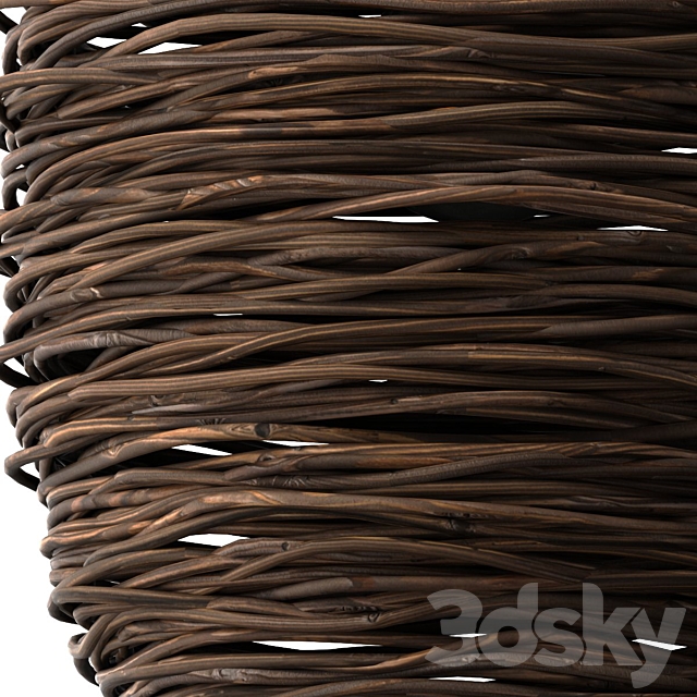Lamp wicker n21 3d