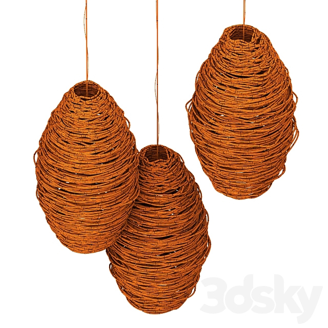Lamp wicker n21 3dskyfree
