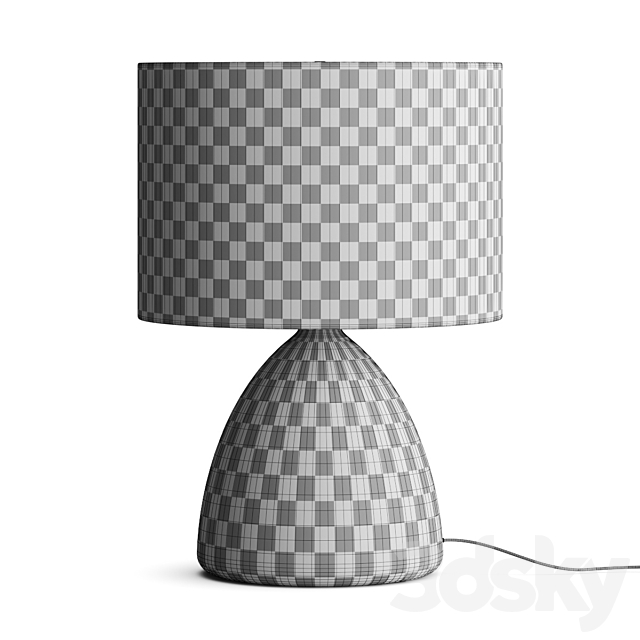 Pottery Barn Ansel Glass Table Lamp 3DSMax File - thumbnail 2