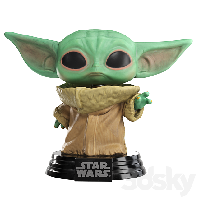 Funko Pop Grogu 3DS Max Model - thumbnail 3