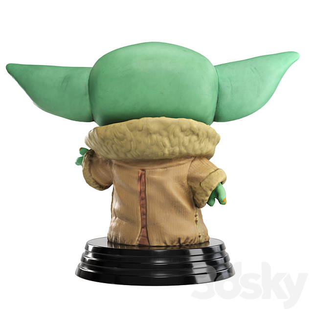 Funko Pop Grogu 3DS Max Model - thumbnail 4