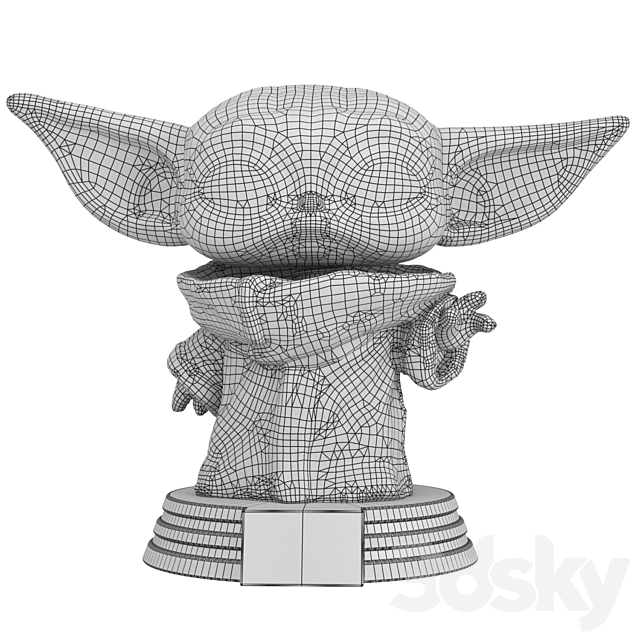 Funko Pop Grogu 3DS Max Model - thumbnail 7