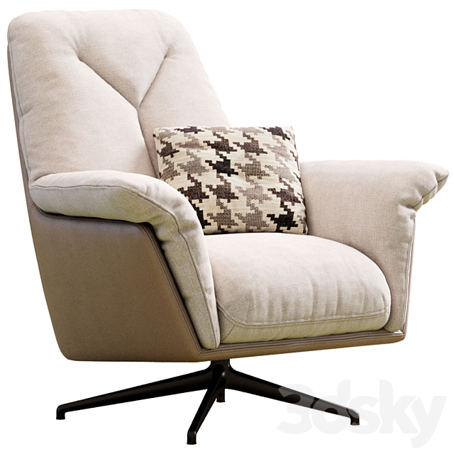 Armchair Paul By Blanche 3d