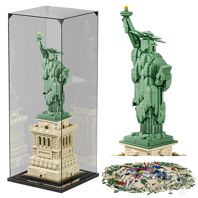 LEGO Architecture 21042 The Statue of Liberty set 3DSMax File - thumbnail 1