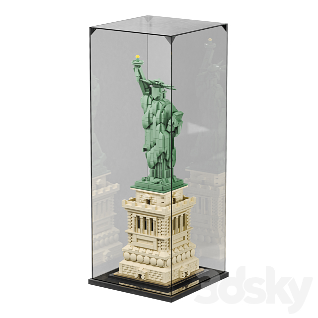 LEGO Architecture 21042 The Statue of Liberty set 3DSMax File - thumbnail 2