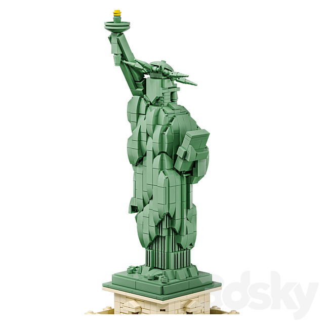 LEGO Architecture 21042 The Statue of Liberty set 3DSMax File - thumbnail 3
