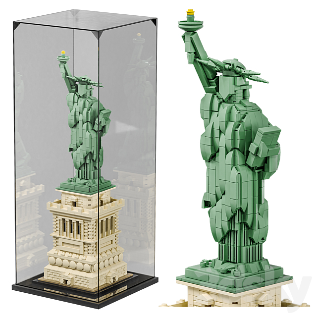LEGO Architecture 21042 The Statue of Liberty set 3DSMax File - thumbnail 5