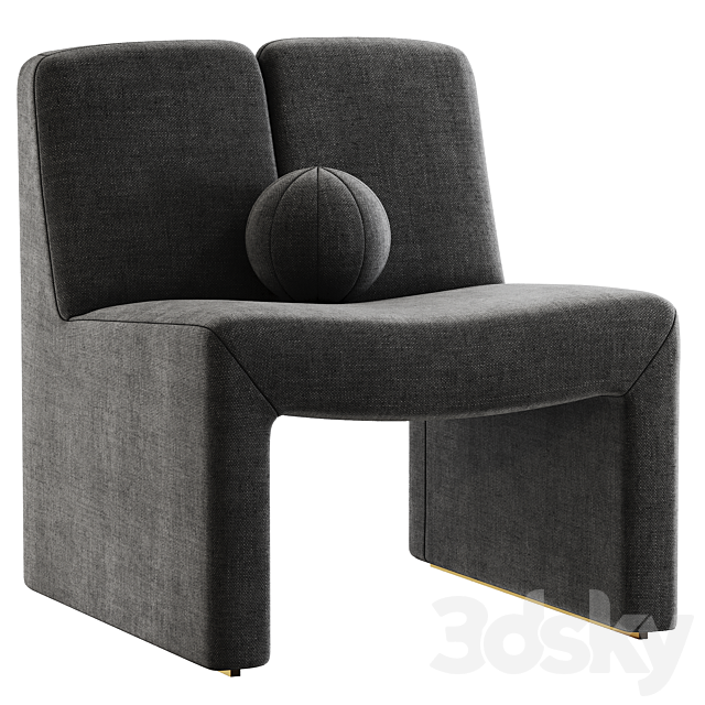 EICHHOLTZ CHAIR MACINTOSH BOUCLE CREAM 3DS Max Model - image 3