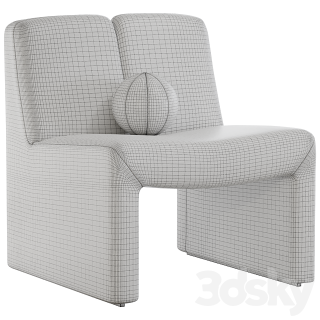 EICHHOLTZ CHAIR MACINTOSH BOUCLE CREAM 3DS Max Model - image 6