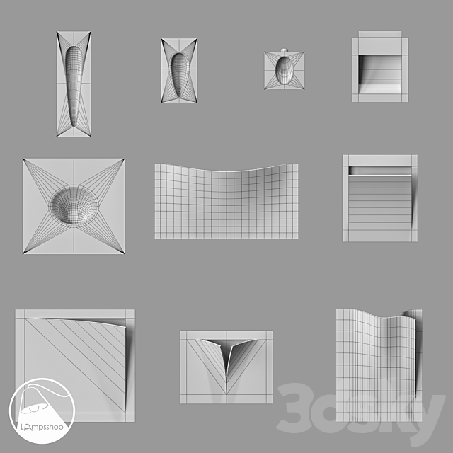 LampsShop.com Gypsum Lamps 3d