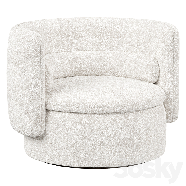 Group armchair with fixed base By SCP 3d