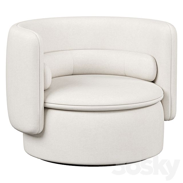 Group armchair with fixed base By SCP 3dsky