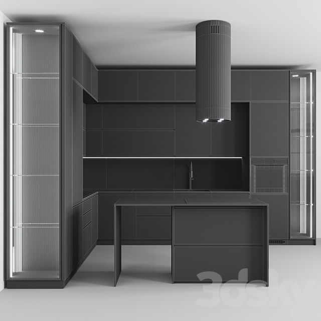 Kitchen №146 3DS Max Model - thumbnail 4