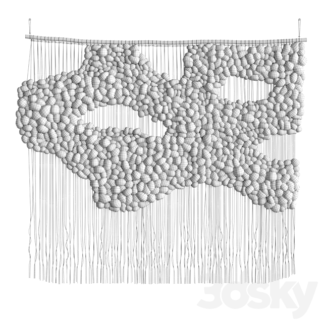 Tapestry with colored inserts by Helen Loom 3DS Max Model - thumbnail 4