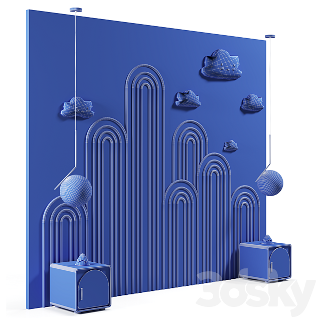 Headboard in nursery 05 3DS Max Model - thumbnail 7