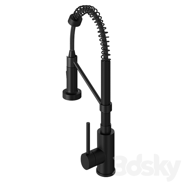Kraus Kitchen Faucet Matte Black 3DS Max Model - thumbnail 2