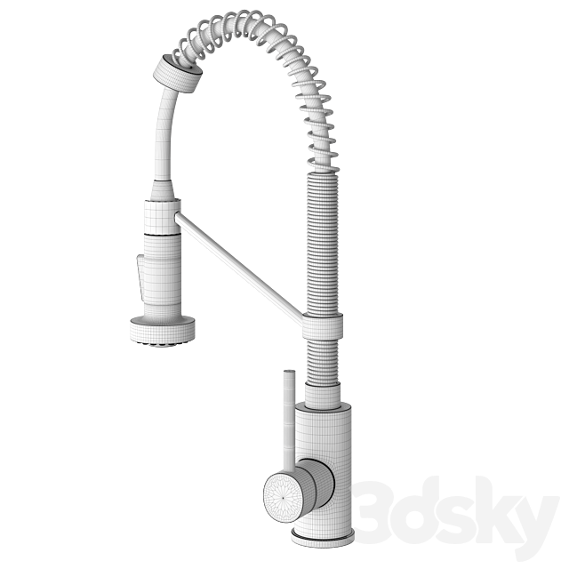 Kraus Kitchen Faucet Matte Black 3DS Max Model - thumbnail 5