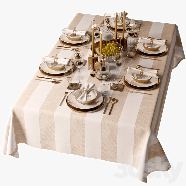 table setting 05 3dskyfree