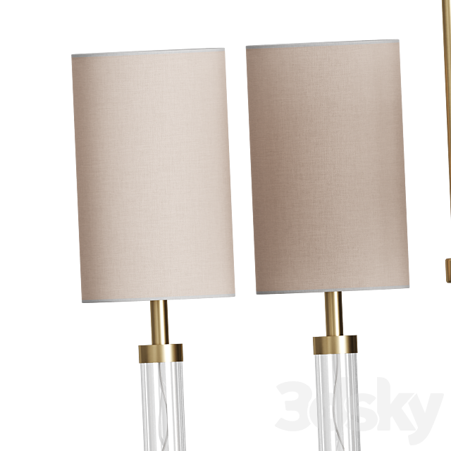 BSA123 TRIANON CEILING LIGHT Baker 3DS Max Model - thumbnail 2