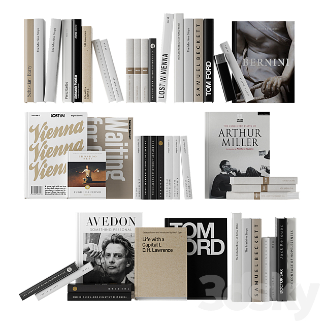 set of books 01- beige Free Download