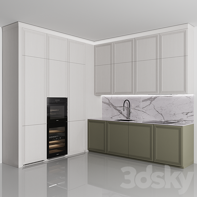 Kitchen №149 “Green” 3DS Max Model - thumbnail 3
