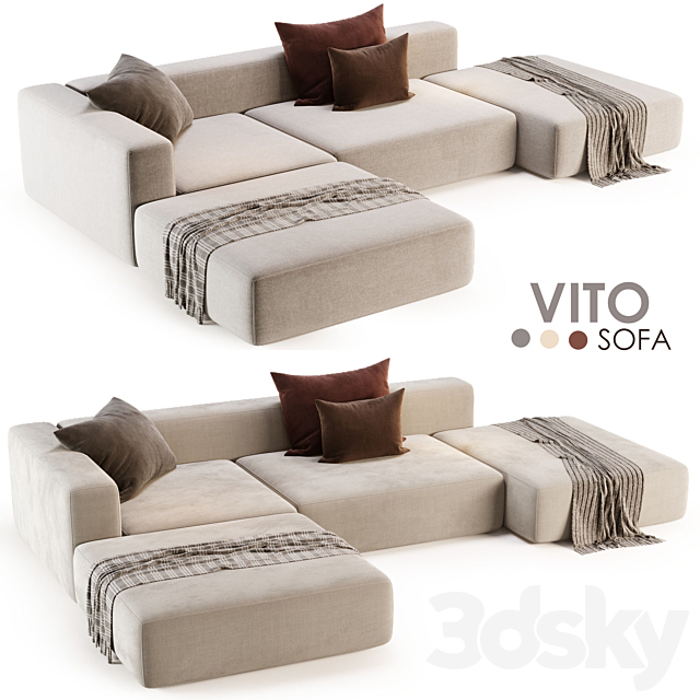 Sofa Vito by Tuo Divano 3DSMax File - thumbnail 1