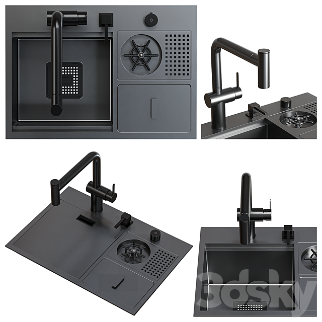 Asras sink set2 3DS Max Model - thumbnail 3