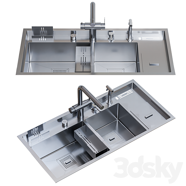 Asras sink set2 3DS Max Model - thumbnail 4