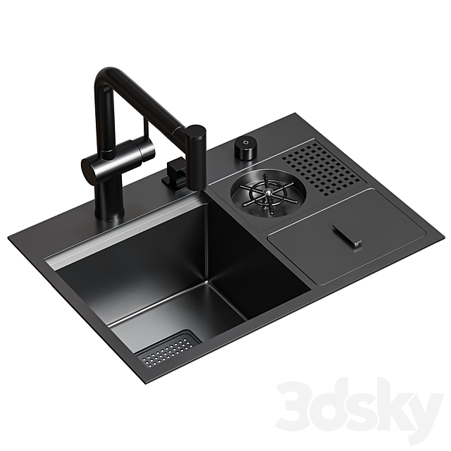 Asras sink set2 3DS Max Model - thumbnail 6