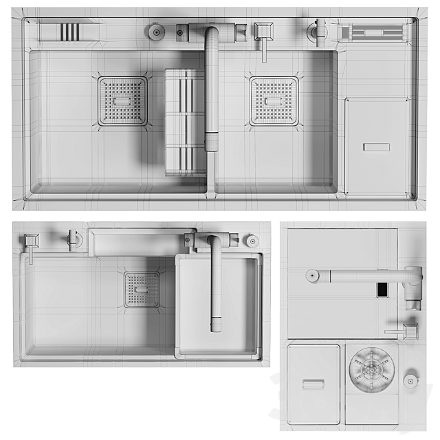 Asras sink set2 3DS Max Model - thumbnail 7