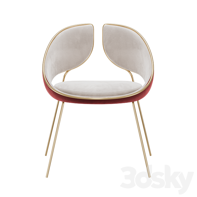 Hyoku Dining Chair 3DS Max Model - thumbnail 2