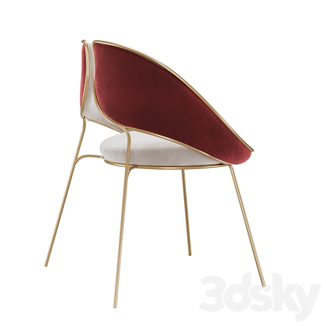Hyoku Dining Chair 3DS Max Model - thumbnail 4
