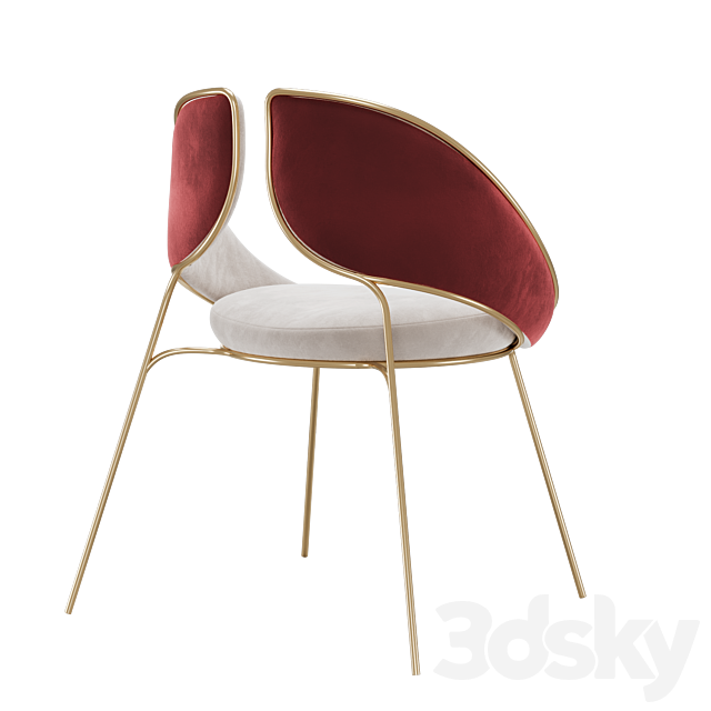Hyoku Dining Chair 3DS Max Model - thumbnail 6