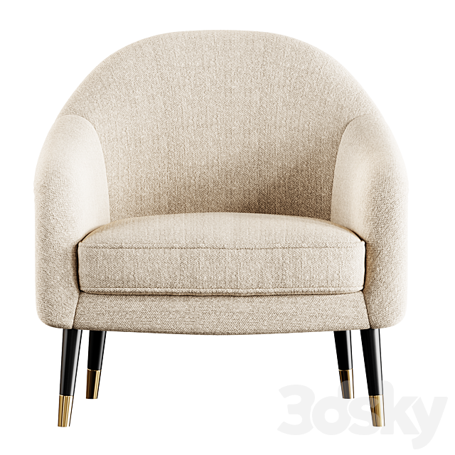 Bernadette Armchair by DOM Edizioni 3DS Max Model - thumbnail 3