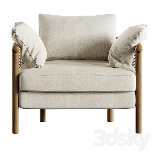 Sydney Cane Armchair by Soho Home 3DS Max Model - thumbnail 2
