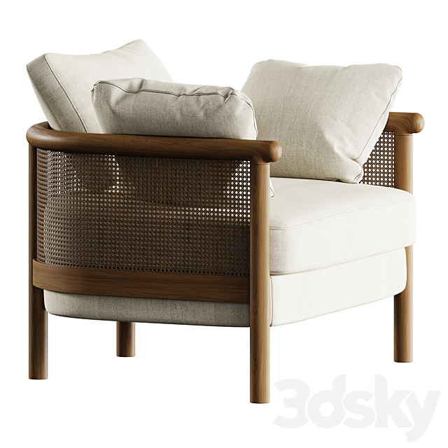 Sydney Cane Armchair by Soho Home 3DS Max Model - thumbnail 3