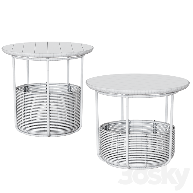 Vincent Sheppard Basket table 3DS Max Model - thumbnail 5