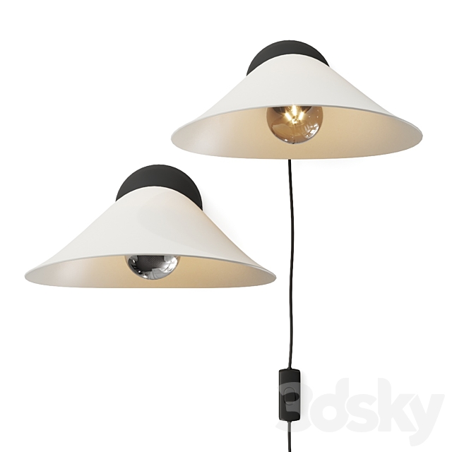 DCW Editions Plume Wall Lamp 3DS Max Model - thumbnail 3