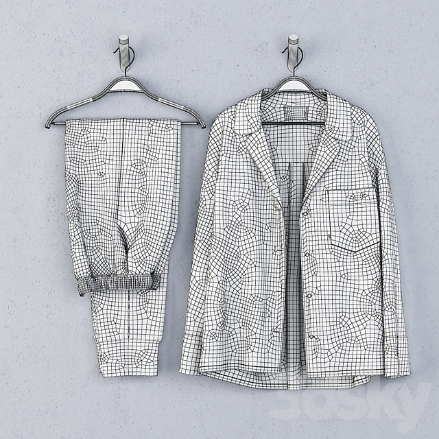 Silk pajama set 3dmodel