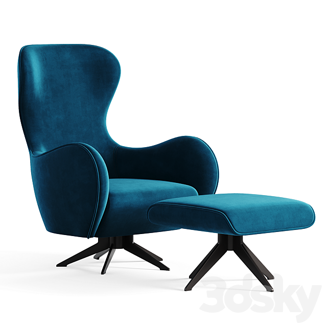 ALBERT Armchair 3DS Max Model - thumbnail 2
