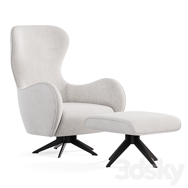 ALBERT Armchair 3DS Max Model - thumbnail 3