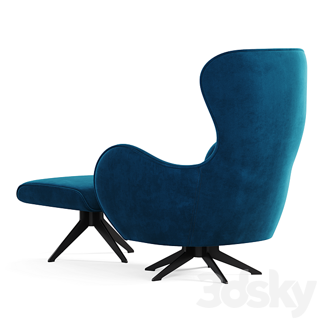 ALBERT Armchair 3DS Max Model - thumbnail 4